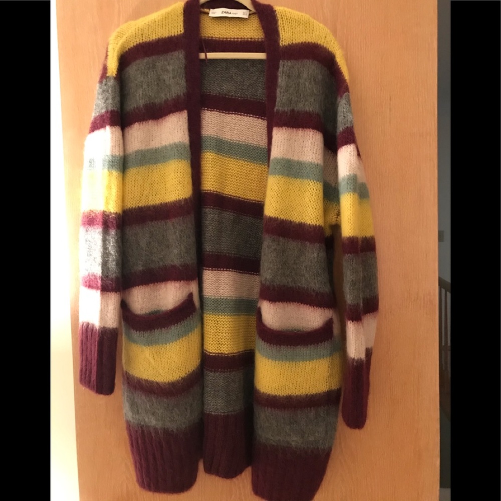 Zara mohair wool blend cardigan.